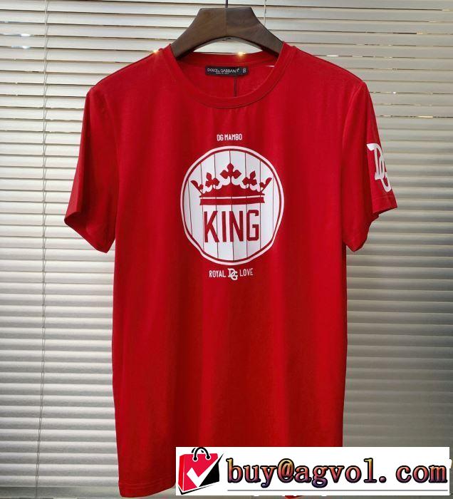 グッと大人っぽい印象に Dolce&Gabbana ドルチェ＆ガッバーナ 半袖Tシャツ 2色可選 大人カジュアル夏ファッション2019