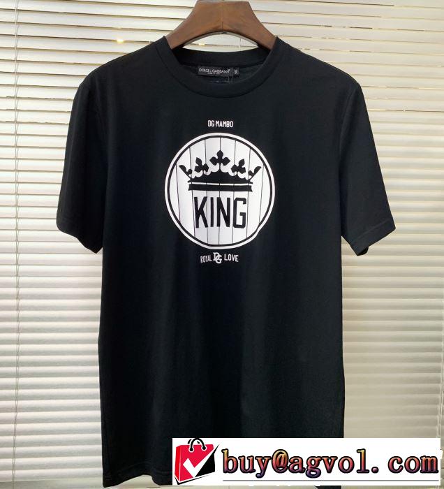 グッと大人っぽい印象に Dolce&Gabbana ドルチェ＆ガッバーナ 半袖Tシャツ 2色可選 大人カジュアル夏ファッション2019