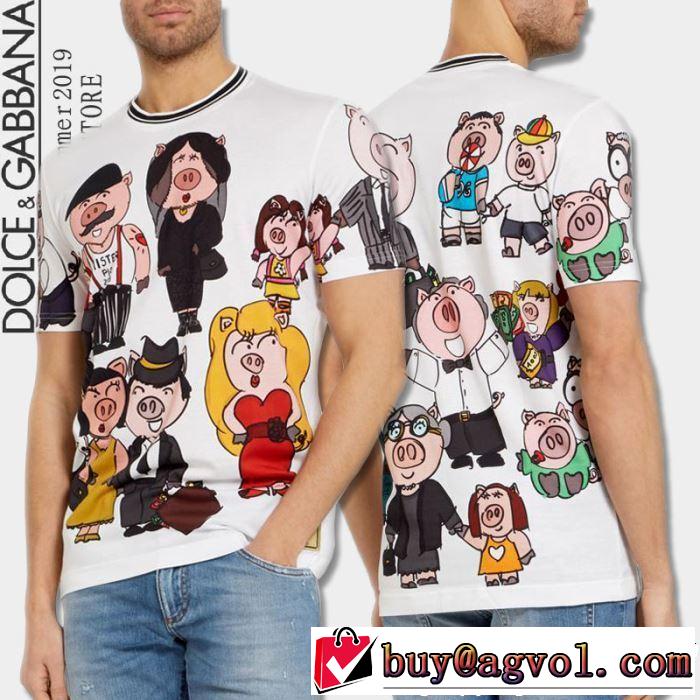 Dolce&Gabbana ドルチェ＆ガッバーナ 半袖Tシャツ 2色可選 今期のトレンド定番アイテム 2019春夏のトレンド新商品