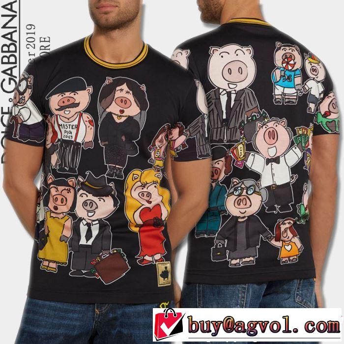 Dolce&Gabbana ドルチェ＆ガッバーナ 半袖Tシャツ 2色可選 今期のトレンド定番アイテム 2019春夏のトレンド新商品