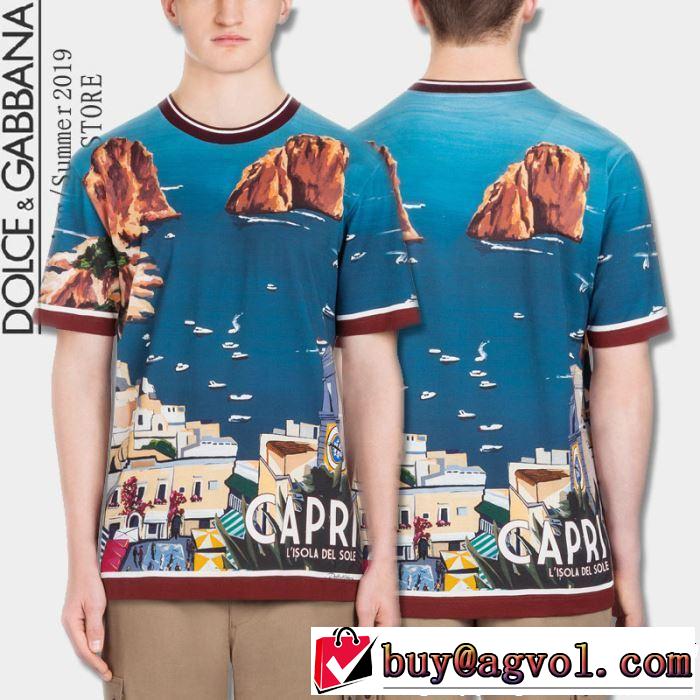 春夏の流行り2019新品 Dolce&Gabbana ドルチェ＆ガッバーナ 半袖Tシャツ 一気にトレンド感満載な着こなし