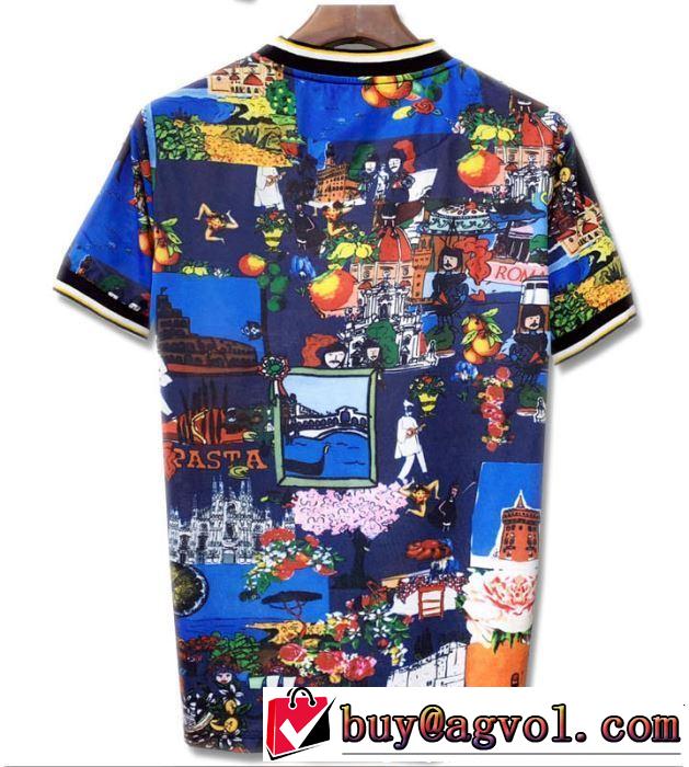 今年春夏ファション流行り Dolce&Gabbana ドルチェ＆ガッバーナ 半袖Tシャツ 2019春夏の大注目トレンド