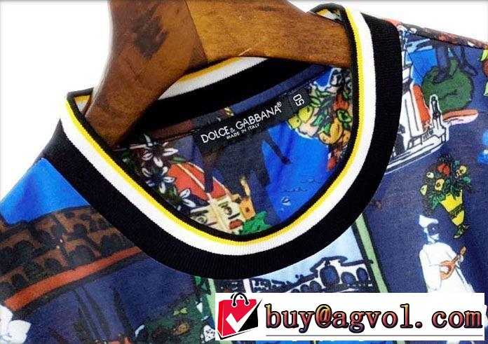 今年春夏ファション流行り Dolce&Gabbana ドルチェ＆ガッバーナ 半袖Tシャツ 2019春夏の大注目トレンド