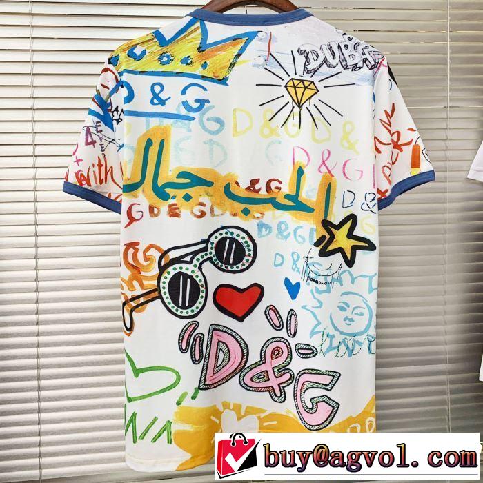 2019年春夏流行ファッション 大人の可愛さを引き立て  Dolce&Gabbana ドルチェ＆ガッバーナ 半袖Tシャツ