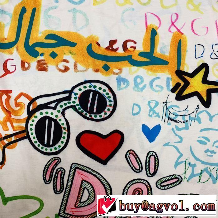 2019年春夏流行ファッション 大人の可愛さを引き立て  Dolce&Gabbana ドルチェ＆ガッバーナ 半袖Tシャツ