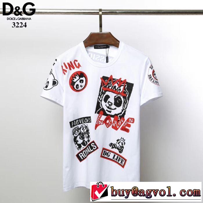 定番が欲しい方 2色可選 ドルチェ＆ガッバーナ Dolce&Gabbana  Tシャツ/半袖 2019年最新ファッション