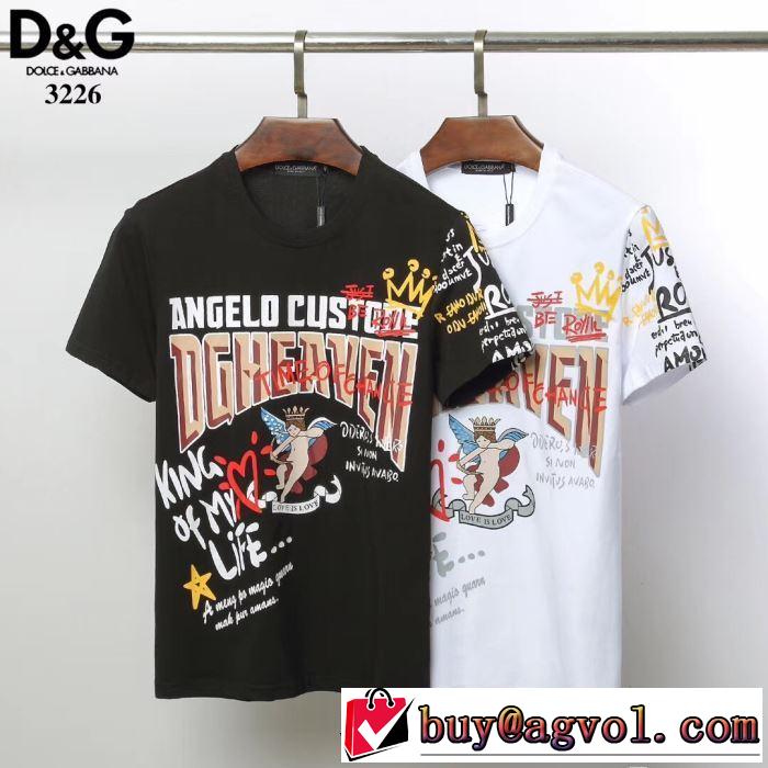 最新で男性にもお勧め 2色可選 ドルチェ＆ガッバーナTシャツ/半袖 【2019春夏】最新コレクション Dolce&Gabbana