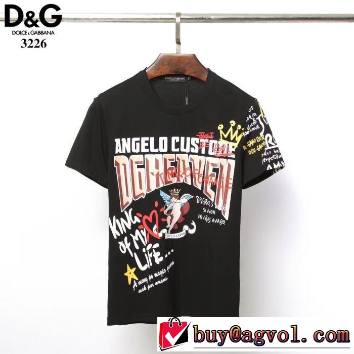 最新で男性にもお勧め 2色可選 ドルチェ＆ガッバーナTシャツ/半袖 【2019春夏】最新コレクション Dolce&Gabbana
