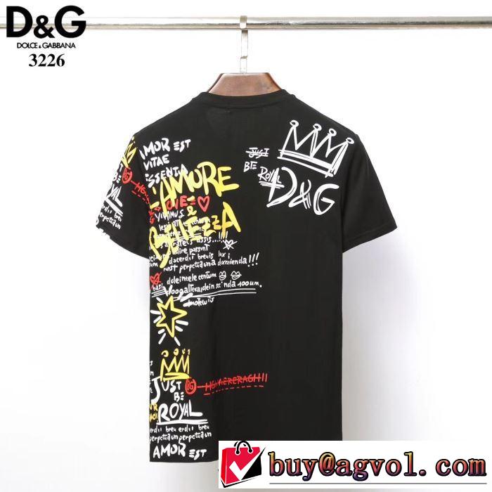 最新で男性にもお勧め 2色可選 ドルチェ＆ガッバーナTシャツ/半袖 【2019春夏】最新コレクション Dolce&Gabbana