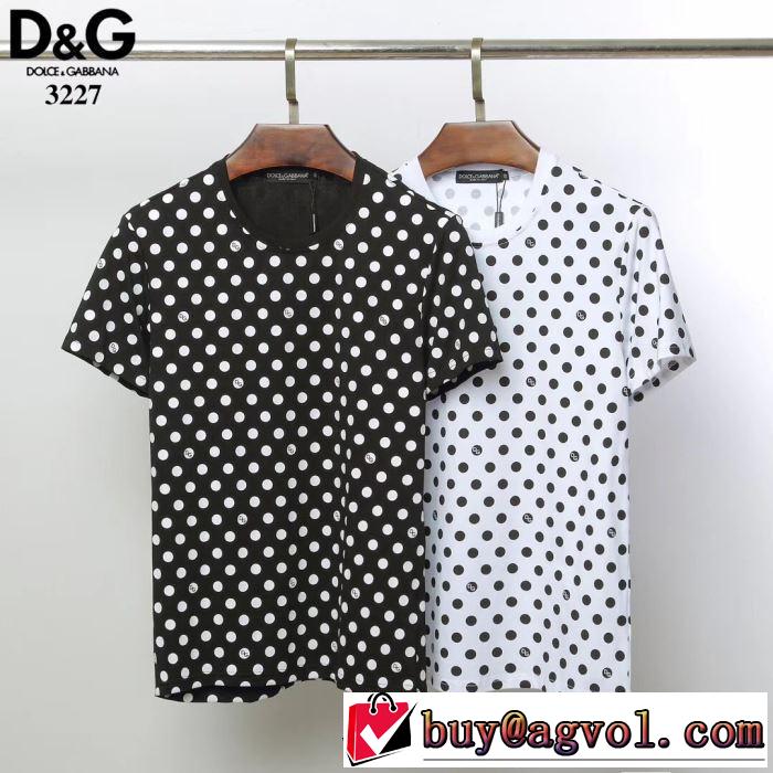 2色可選 ドルチェ＆ガッバーナ最新先取りおしゃれなロゴ入り  Dolce&Gabbana  Tシャツ/半袖 春夏の流行り2019新品