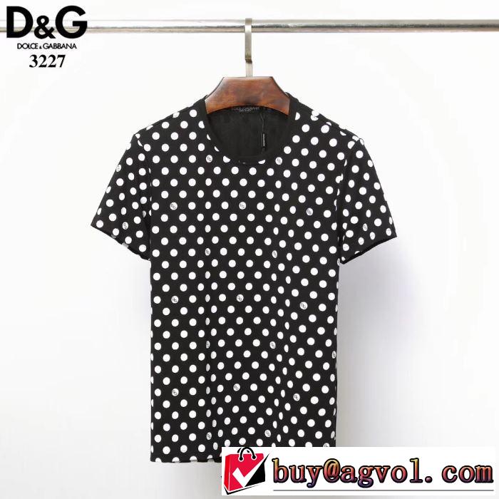 2色可選 ドルチェ＆ガッバーナ最新先取りおしゃれなロゴ入り  Dolce&Gabbana  Tシャツ/半袖 春夏の流行り2019新品