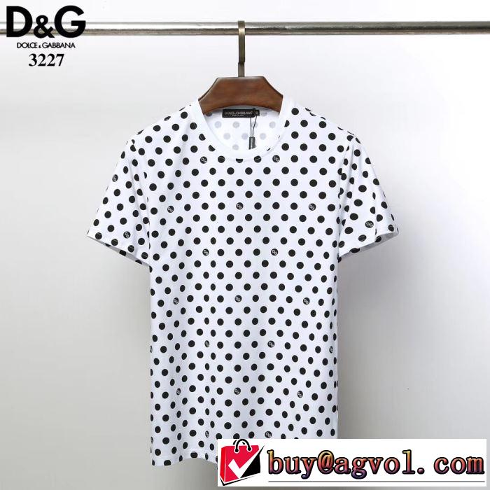 2色可選 ドルチェ＆ガッバーナ最新先取りおしゃれなロゴ入り  Dolce&Gabbana  Tシャツ/半袖 春夏の流行り2019新品
