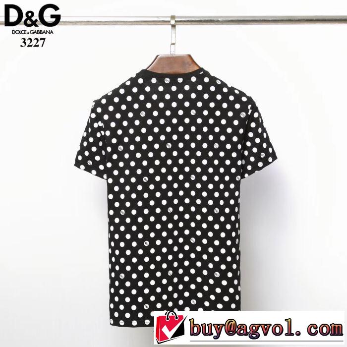 2色可選 ドルチェ＆ガッバーナ最新先取りおしゃれなロゴ入り  Dolce&Gabbana  Tシャツ/半袖 春夏の流行り2019新品