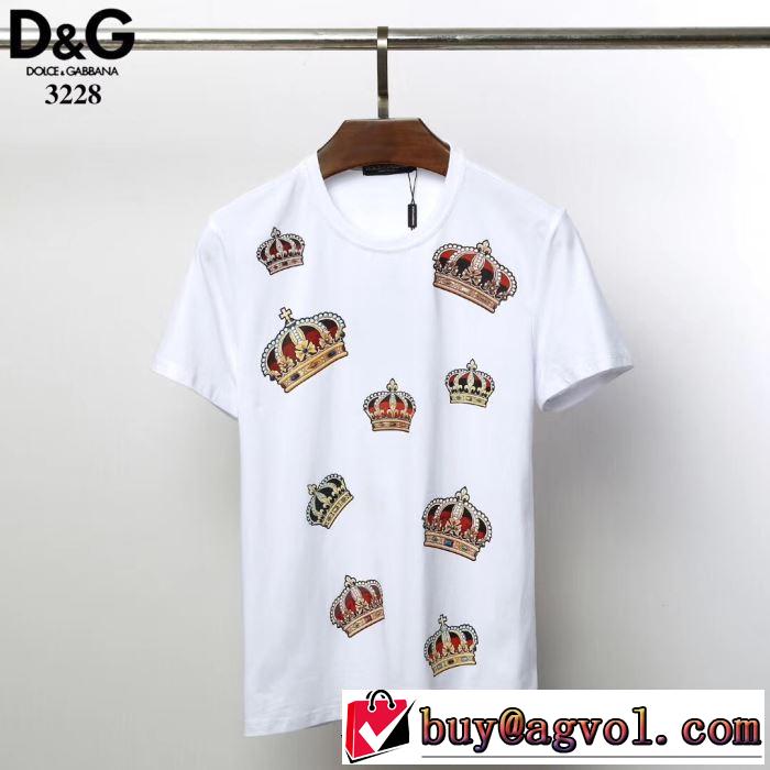 3色可選 ドルチェ＆ガッバーナ Dolce&Gabbana2019春夏も引き続き人気セール  Tシャツ/半袖