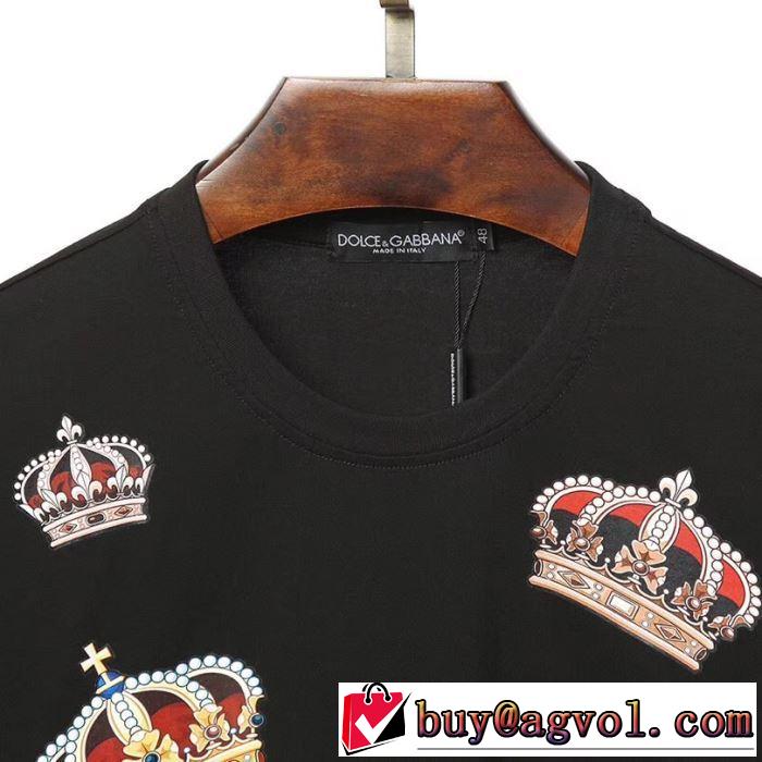 3色可選 ドルチェ＆ガッバーナ Dolce&Gabbana2019春夏も引き続き人気セール  Tシャツ/半袖