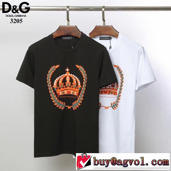 Tシャツ/半袖 最新で男性にもお勧め 2色可選 ドルチェ＆ガッバーナ2019SSのトレンド商品  Dolce&Gabbana