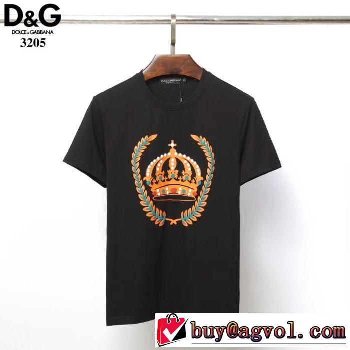 Tシャツ/半袖 最新で男性にもお勧め 2色可選 ドルチェ＆ガッバーナ2019SSのトレンド商品  Dolce&Gabbana