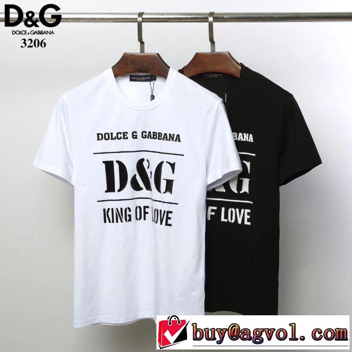 Dolce&Gabbana 春夏の流行り2019新品 Tシャツ/半袖送料込み 希少品 2色可選 ドルチェ＆ガッバーナ