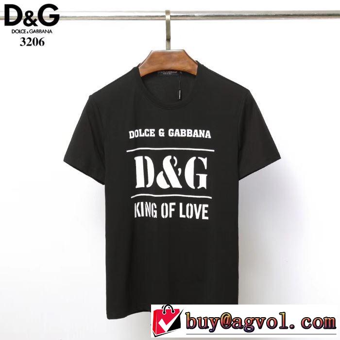 Dolce&Gabbana 春夏の流行り2019新品 Tシャツ/半袖送料込み 希少品 2色可選 ドルチェ＆ガッバーナ