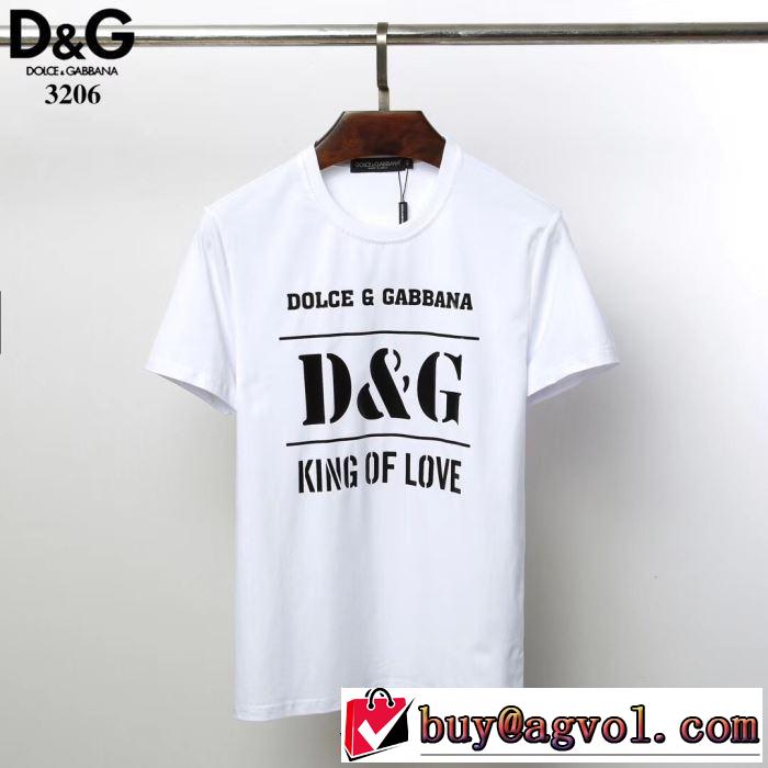Dolce&Gabbana 春夏の流行り2019新品 Tシャツ/半袖送料込み 希少品 2色可選 ドルチェ＆ガッバーナ