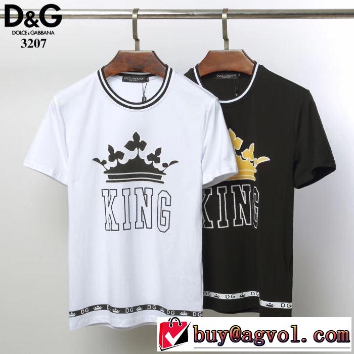 【2019春夏】最新コレクションTシャツ/半袖 2色可選 ドルチェ＆ガッバーナ Dolce&Gabbana セールで格安