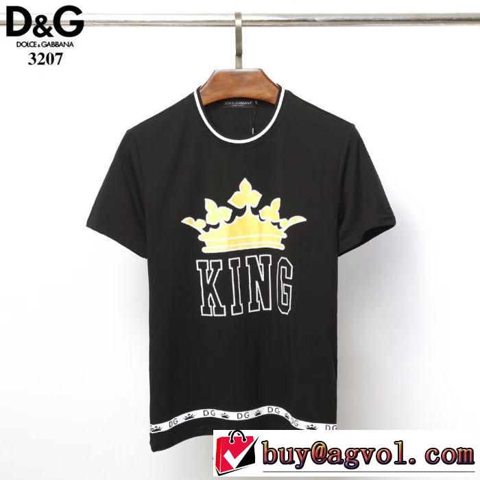 【2019春夏】最新コレクションTシャツ/半袖 2色可選 ドルチェ＆ガッバーナ Dolce&Gabbana セールで格安