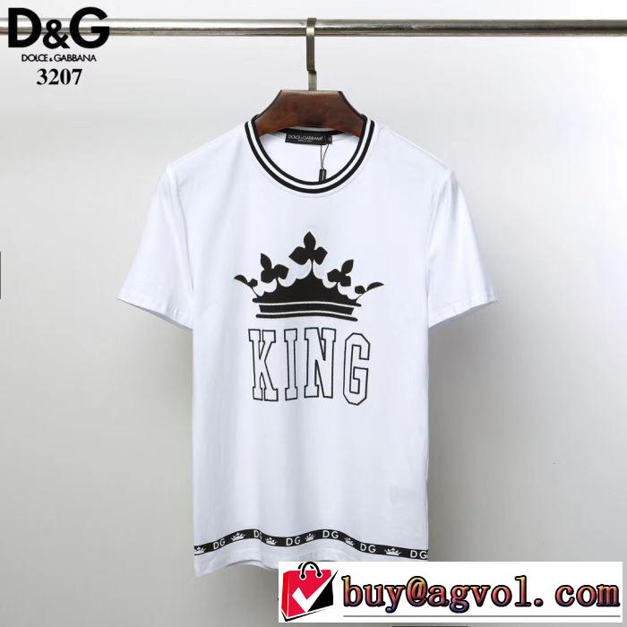 【2019春夏】最新コレクションTシャツ/半袖 2色可選 ドルチェ＆ガッバーナ Dolce&Gabbana セールで格安