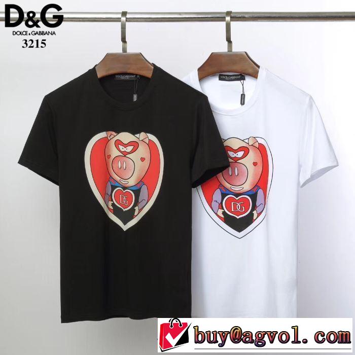 Dolce&Gabbana 今年大人気 春夏トレンド 2色可選 Tシャツ/半袖 ドルチェ＆ガッバーナ2019限定 男性に人気