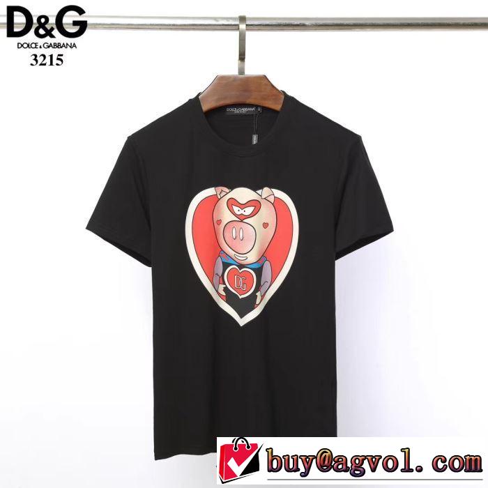 Dolce&Gabbana 今年大人気 春夏トレンド 2色可選 Tシャツ/半袖 ドルチェ＆ガッバーナ2019限定 男性に人気