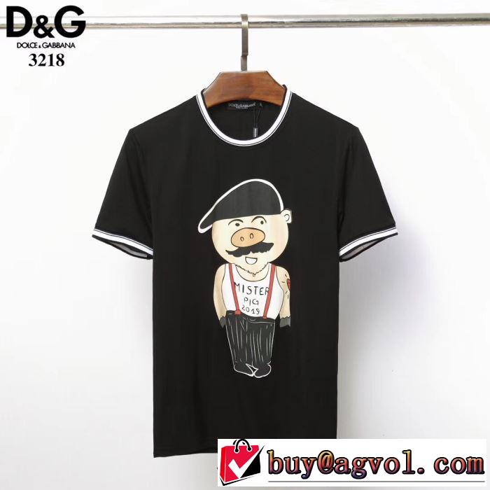 特価セール 3色可選2019夏ファション新品 ドルチェ＆ガッバーナ Dolce&Gabbana  Tシャツ/半袖 格安SALE
