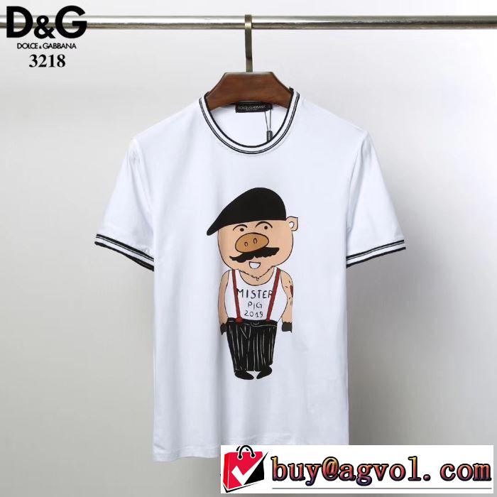 特価セール 3色可選2019夏ファション新品 ドルチェ＆ガッバーナ Dolce&Gabbana  Tシャツ/半袖 格安SALE