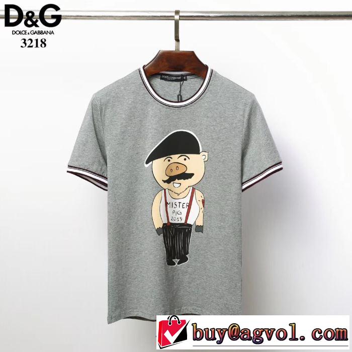 特価セール 3色可選2019夏ファション新品 ドルチェ＆ガッバーナ Dolce&Gabbana  Tシャツ/半袖 格安SALE