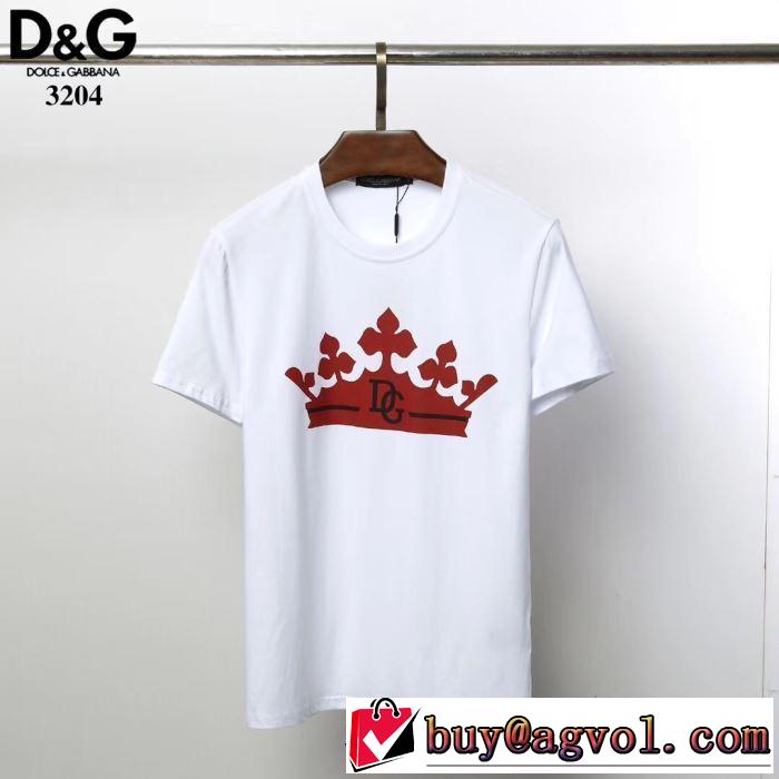 2019夏ファション新品 3色可選 ドルチェ＆ガッバーナ夏キレ味をプラス Dolce&Gabbana  Tシャツ/半袖
