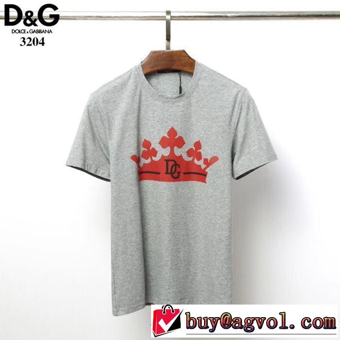 2019夏ファション新品 3色可選 ドルチェ＆ガッバーナ夏キレ味をプラス Dolce&Gabbana  Tシャツ/半袖