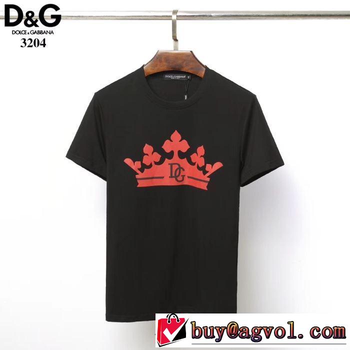 2019夏ファション新品 3色可選 ドルチェ＆ガッバーナ夏キレ味をプラス Dolce&Gabbana  Tシャツ/半袖