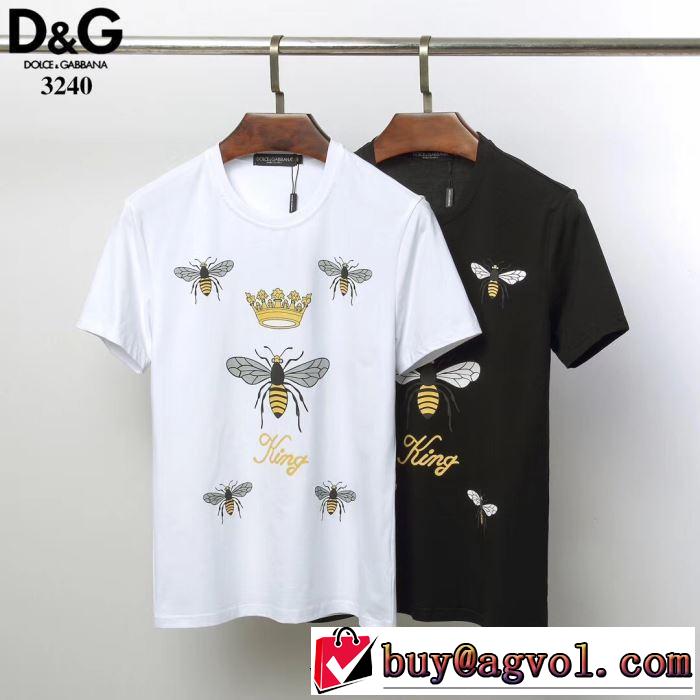 VIPセールでお得 2色可選 ドルチェ＆ガッバーナ2019春夏の大注目トレンド Dolce&Gabbana  Tシャツ/半袖