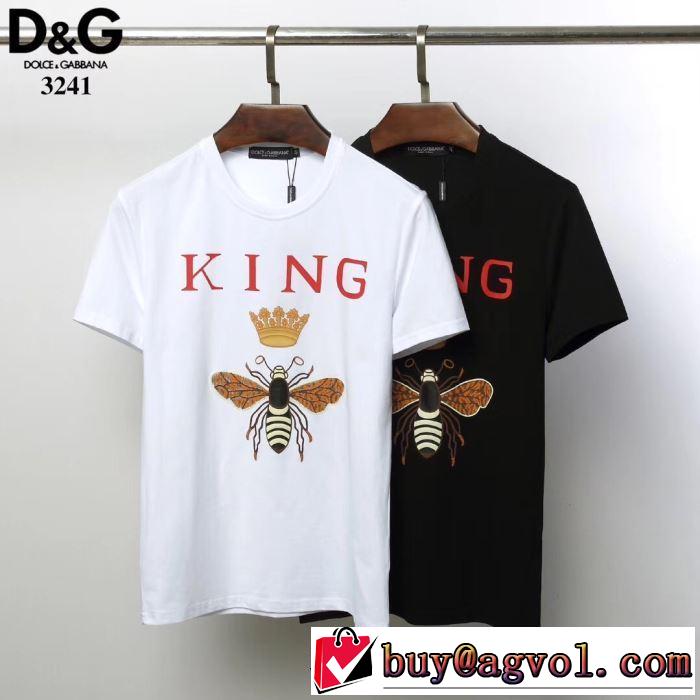 Tシャツ/半袖 春夏の流行り2019新品 2色可選 ドルチェ＆ガッバーナ送料込み 希少品  Dolce&Gabbana