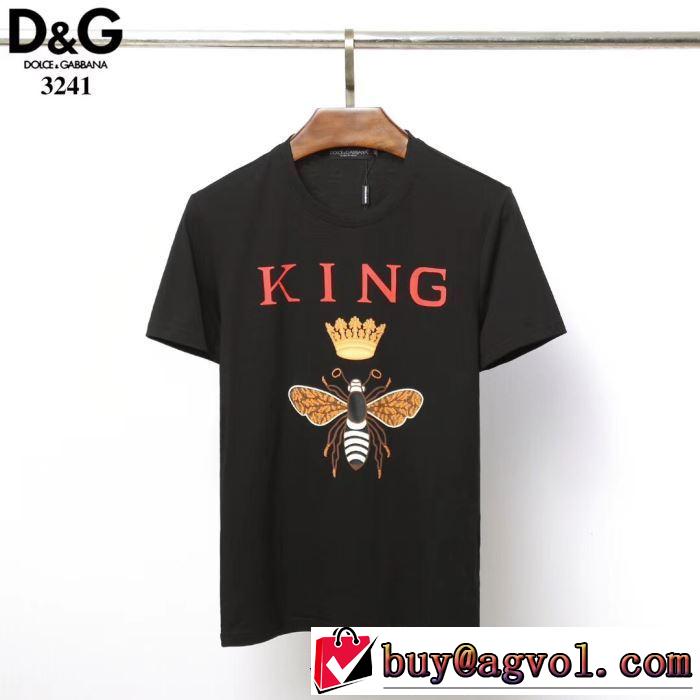 Tシャツ/半袖 春夏の流行り2019新品 2色可選 ドルチェ＆ガッバーナ送料込み 希少品  Dolce&Gabbana