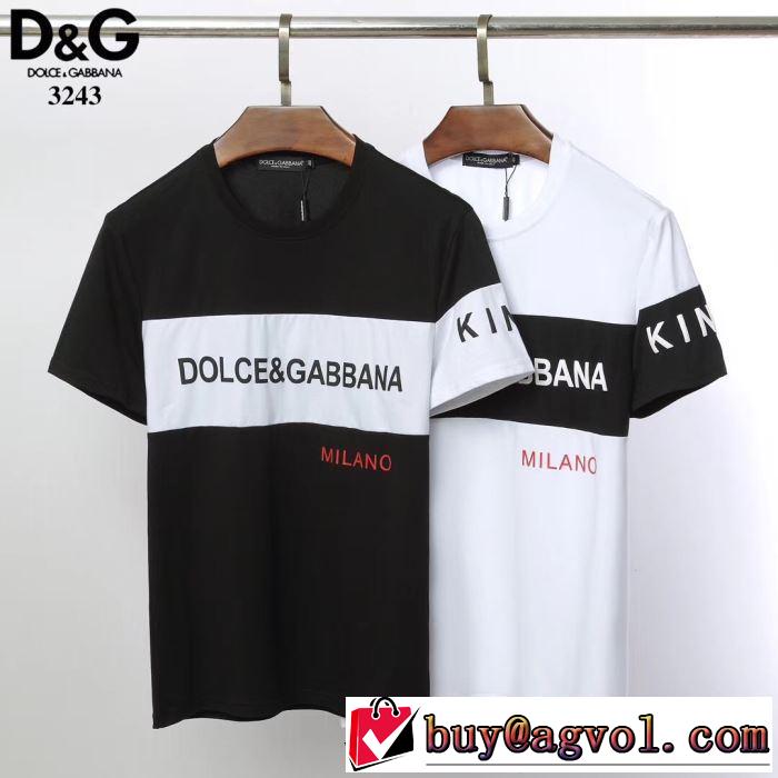 2019春夏の大注目トレンド Tシャツ/半袖 2色可選 ドルチェ＆ガッバーナ Dolce&Gabbana  春夏のトレンドアイテム