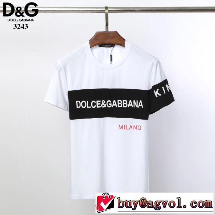 2019春夏の大注目トレンド Tシャツ/半袖 2色可選 ドルチェ＆ガッバーナ Dolce&Gabbana  春夏のトレンドアイテム