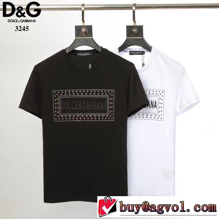 2019年最新ファッション 2色可選 ドルチェ＆ガッバーナ Dolce&Gabbana  Tシャツ/半袖特価セール