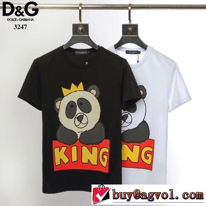 2色可選 2019夏ファション新品 ドルチェ＆ガッバーナ Dolce&Gabbana  Tシャツ/半袖お洒落トレンド人気