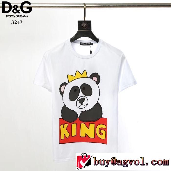 2色可選 2019夏ファション新品 ドルチェ＆ガッバーナ Dolce&Gabbana  Tシャツ/半袖お洒落トレンド人気