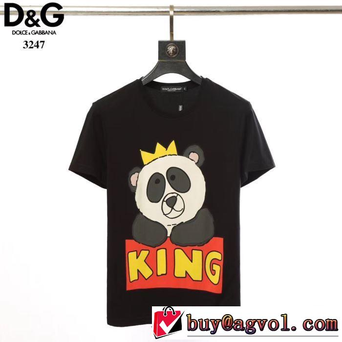 2色可選 2019夏ファション新品 ドルチェ＆ガッバーナ Dolce&Gabbana  Tシャツ/半袖お洒落トレンド人気