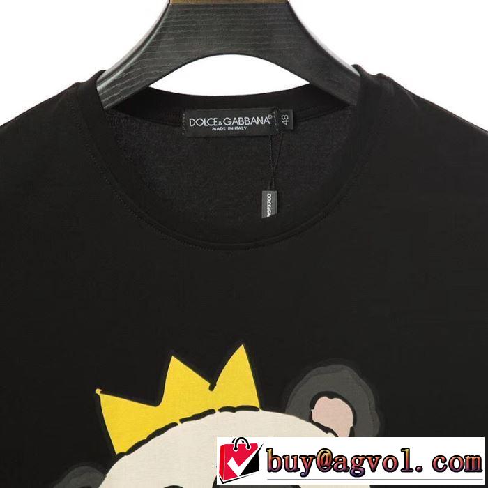 2色可選 2019夏ファション新品 ドルチェ＆ガッバーナ Dolce&Gabbana  Tシャツ/半袖お洒落トレンド人気