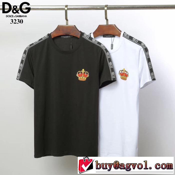 Dolce&Gabbana  Tシャツ/半袖大胆にデザインオシャレ新品 2色可選 ドルチェ＆ガッバーナ 抜け感のあるキレイめ