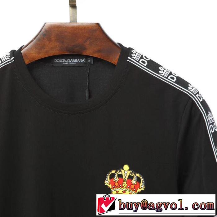 Dolce&Gabbana  Tシャツ/半袖大胆にデザインオシャレ新品 2色可選 ドルチェ＆ガッバーナ 抜け感のあるキレイめ