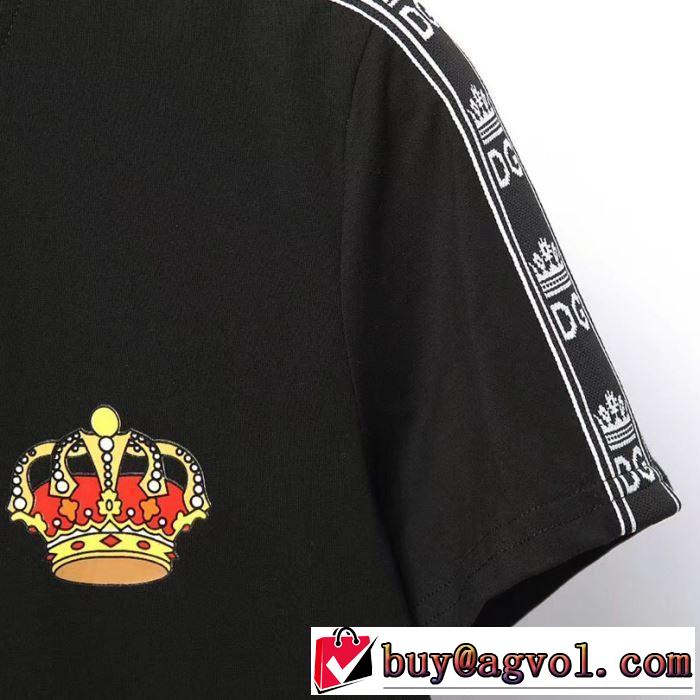 Dolce&Gabbana  Tシャツ/半袖大胆にデザインオシャレ新品 2色可選 ドルチェ＆ガッバーナ 抜け感のあるキレイめ