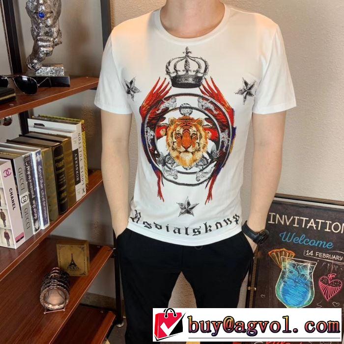 ドルチェ＆ガッバーナ Dolce&Gabbana 大人っぽく見せ新作 2019夏ファション新品 半袖Tシャツ 2色可選 夏らしい品格が漂う
