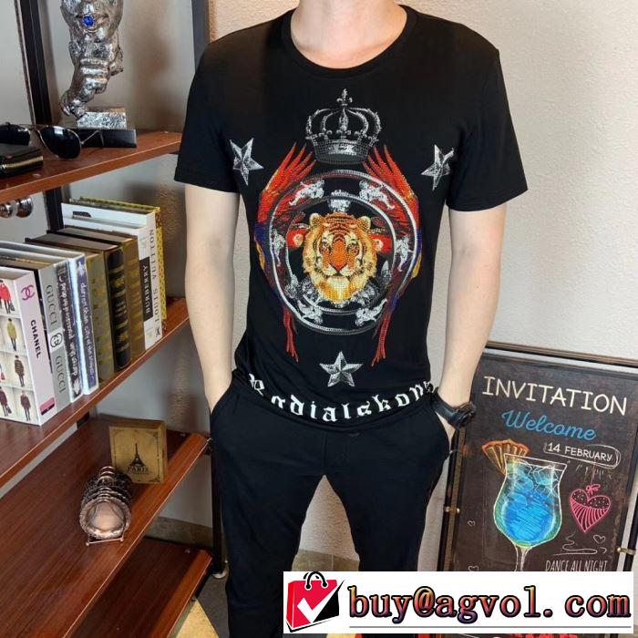 ドルチェ＆ガッバーナ Dolce&Gabbana 大人っぽく見せ新作 2019夏ファション新品 半袖Tシャツ 2色可選 夏らしい品格が漂う
